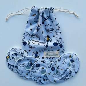 Mic-key button gyomorszondához alátét / g-tube covers - kék dínós