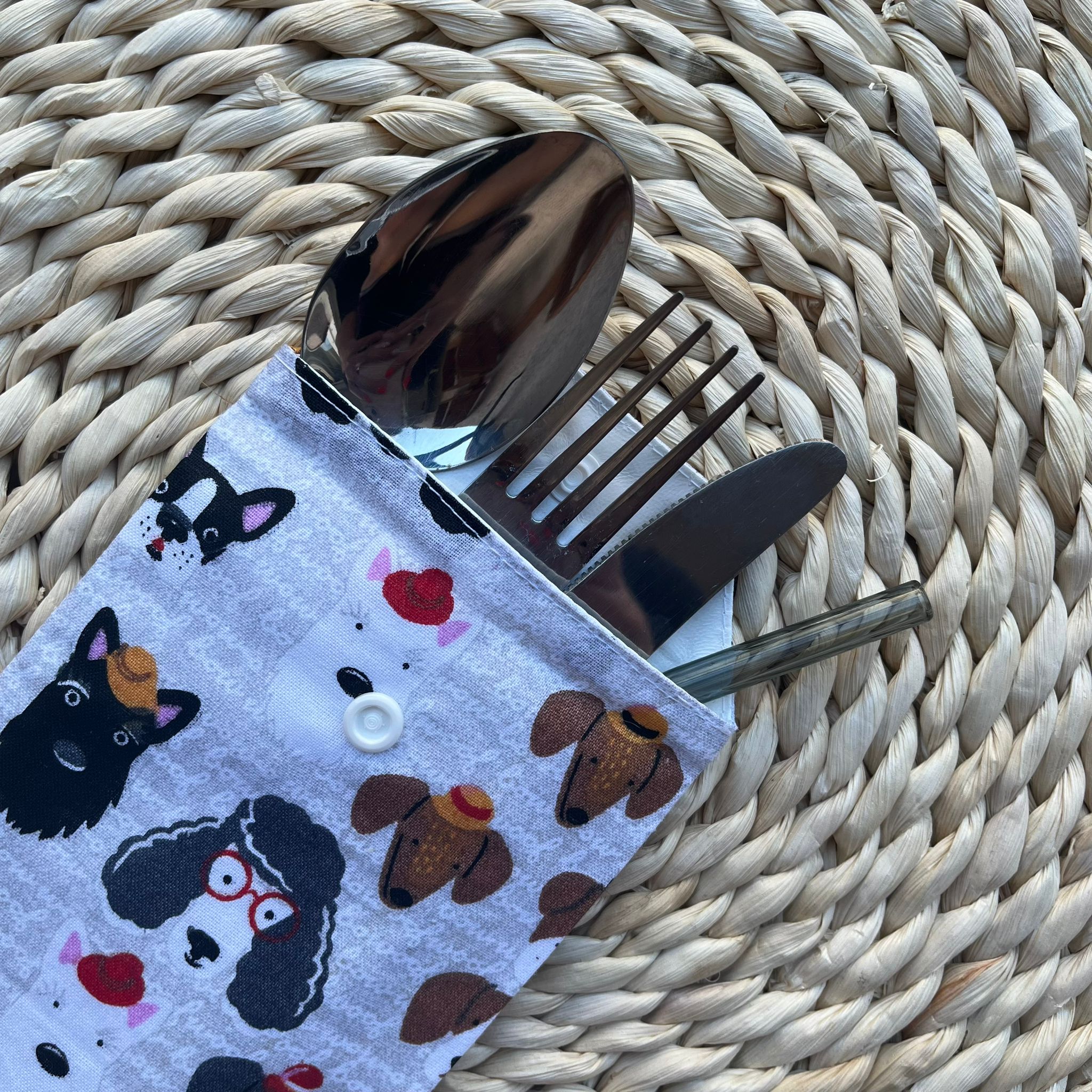 Evőeszköz tartó - kutyás