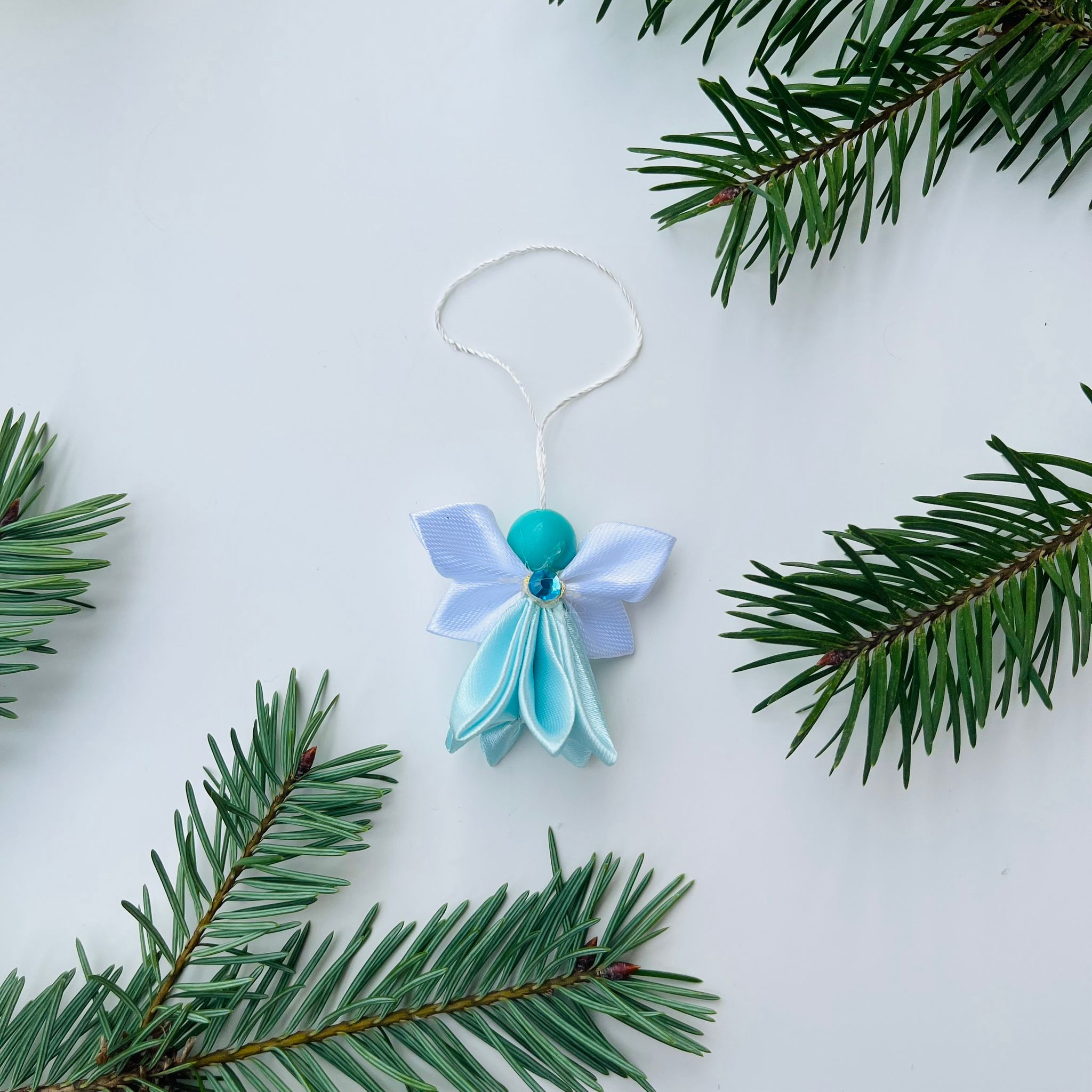 Karácsonyi angyal - kék - 5 cm