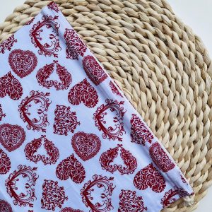 Kenyeres zsák - piros szives (30x45cm)