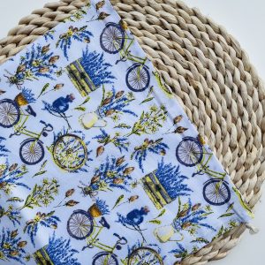 Kenyeres zsák - biciklis, levendulás (30x45cm)